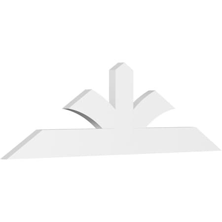 Ekena Millwork Richland Architectural Grade PVC Gable Bracket, 72"W x 21"H x 2"D x 6"F, 7/12 Pitch GBP072X21X0206RIC00